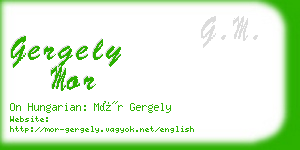 gergely mor business card